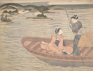 O Barco Ferry Boat de Suzuki Harunobu