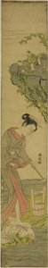 Dois Sábios Olhando para um Pano de Beleza (paródia de Kume Sennin) de Suzuki Harunobu