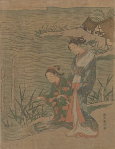 Duas moças na costa, ca. 1768., c. 1768. de Suzuki Harunobu