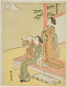 Visualizando a Lua de Suzuki Harunobu