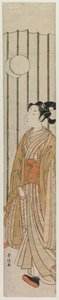 Jovem jogando futebol, final dos anos 1760. de Suzuki Harunobu