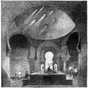 Um banho turco na Jermyn Street, Londres, 1891.