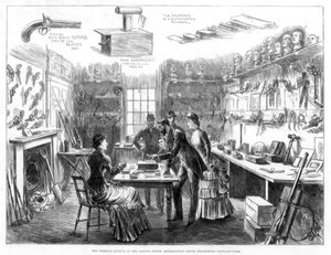 O Museu Criminal do Gabinete do Condenado, Departamento de Polícia Metropolitana, Londres, 1883.