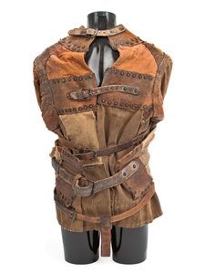 Camisa-força de propriedade de Harry Houdini, c.1915 (lona cáqui, couro e rebites de metal) de Swanfeldt Tent and Awning Co.