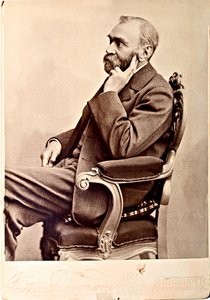 Alfred Nobel (1833-1896), por Atelje Florman, Estocolmo . Foto Albumina