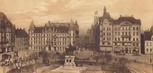 Malmo: Stortorget com Ostra Hamngatan (fotografia a preto e branco) de Swedish Photographer