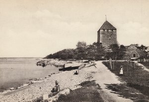 Sverige / Suécia: Gotland, Wisby, Kruttornet (foto a p/b) de Swedish Photographer