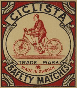 Etiqueta para os jogos de segurança Ciclista de Swedish School