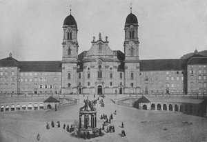 Einsiedeln, Fachada do Convento (foto a p/b) de Swiss Photographer