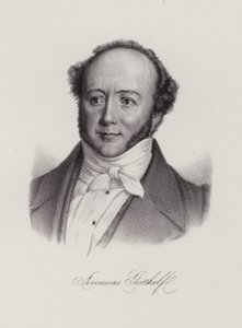 Albert Bitzius, romancista suíço que escreveu sob o nome de Jeremias Gotthelf (gravura) de Swiss School