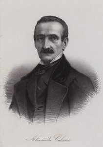 Alexandre Calame, pintor paisagista suíço (gravura) de Swiss School