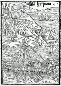 Chegada da Caravela de Colombo à Ilha de Hispaniola de Swiss School