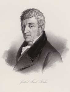 Gottlieb Jakob Kuhn, folclorista e poeta suíço (gravura) de Swiss School