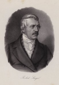 Jakob Robert Steiger, político suíço e presidente do Conselho Nacional Suíço (gravura) de Swiss School