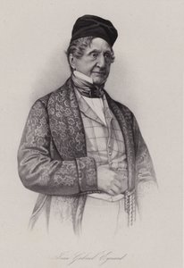 Jean-Gabriel Eynard, banqueiro suíço (gravura) de Swiss School