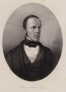 Johann Jakob Speiser, comerciante têxtil suíço, banqueiro e político (gravura) de Swiss School