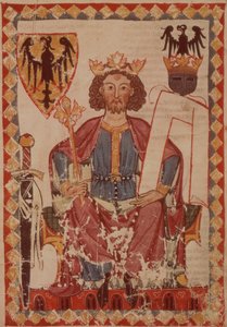 SENHORA. Amigo. germe. 848 King Henry, ilustração do Manesse Codex, uma coleção de canções de amor cortês, provavelmente de Zurique, c.1300-20 de Swiss School
