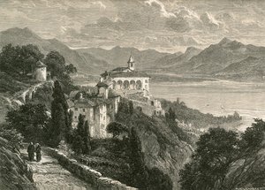Igreja de peregrinação da Madonna Del Sasso, perto de Locarno de Swiss School
