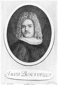 Retrato de Jacques Bernoulli (1654-1705) de Swiss School