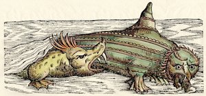 Criaturas marinhas, ilustração de "Historiae Animalium" de Conrad Gesner de Swiss School