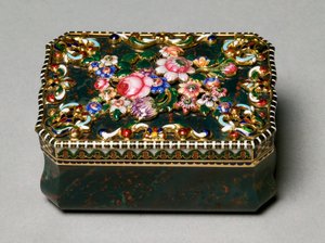 Caixa de rapé, atribuída a miniatura pintada por Jean-Louis Richter de Swiss School