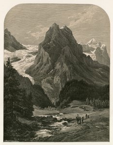 O Glaciar Rosenlaui, entre o Wellhorn e o Engelhorns de Swiss School