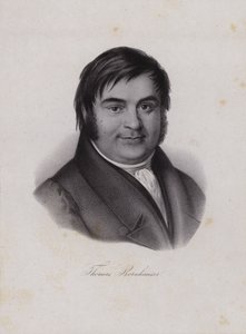 Thomas Bornhauser, teólogo suíço (gravura) de Swiss School