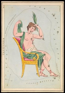Cassiopeia, c.1825 (cartão, papel, tecido) de Sydney Hall