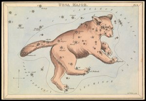 Ursa Maior, c.1825 (cartão, papel, tecido) de Sydney Hall