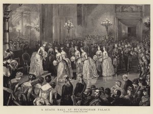 Uma bola do estado no Palácio de Buckingham de Sydney Prior Hall