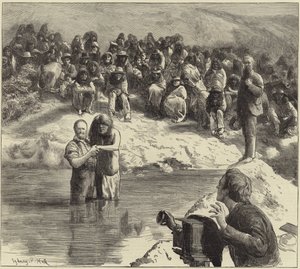 Um batismo de índios norte-americanos de Sydney Prior Hall