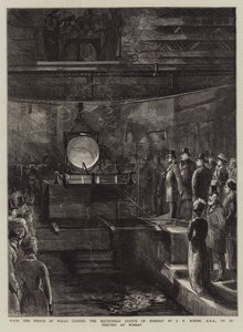 Sua Alteza Real o Príncipe de Gales, fundando a Estátua Equestre de si mesmo por JE Boehm, ARA a ser erguido em Bombaim