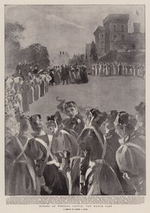 Enfermeiras no Castelo de Windsor, o passado de março