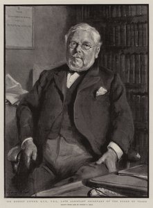 Sir Robert Giffen, KCB, FRS, secretário assistente adjunto da Junta Comercial de Sydney Prior Hall