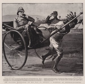 Sir William Maccormac em seu caminho para inspecionar um hospital em Pietermaritzburg de Sydney Prior Hall