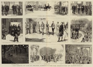 A vinda da idade do príncipe Albert Victor, as festividades em Sandringham de Sydney Prior Hall