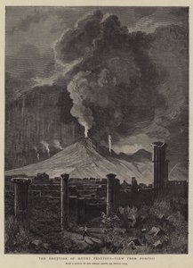 A erupção do Monte Vesúvio, vista de Pompéia de Sydney Prior Hall