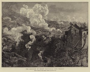 A Erupção do Monte Vesúvio, uma Torrente Lava