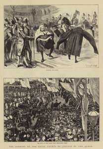 A abertura das cortes reais de justiça pela rainha de Sydney Prior Hall