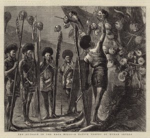 The Outrage in the Naga Hills, um troféu nativo de crânios humanos de Sydney Prior Hall