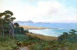 Vista da baía de Monterey (aguarela) de Sydney Yard