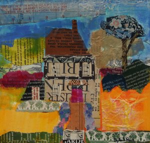 Casa de Férias 2013, acrylicpaper collage de Sylvia Paul