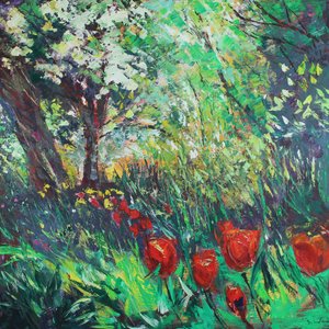 Tulipas e Floresta