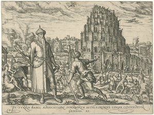 Toren van Babel Figuras e imagens de livros (título da série) de Symon Novelanus (attributed to)