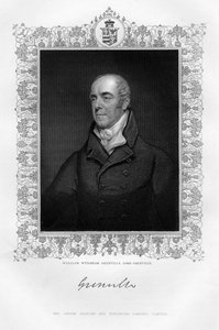 William Wyndham Grenville 1759-1834, 1º Barão Grenville, político inglês, século XIX.