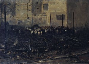 O Bazar de la Charité após o incêndio de 4 de junho de T. Bianco