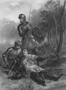 A morte do conde de Warwick, rei Henrique VI, c1870