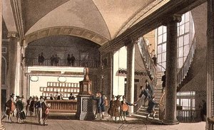 O Salão do Mercado de Leilões de T. and Pugin A.C. Rowlandson