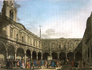 The Royal Exchange, do "Microcosmo de Londres" de Ackermann