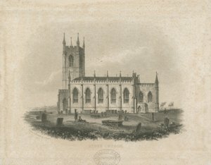 Igreja de Stoke-upon-Trent [Nova]: gravura em aço (vinheta), sd [ Meados do séc. XIX] (impressão) de T Taylor